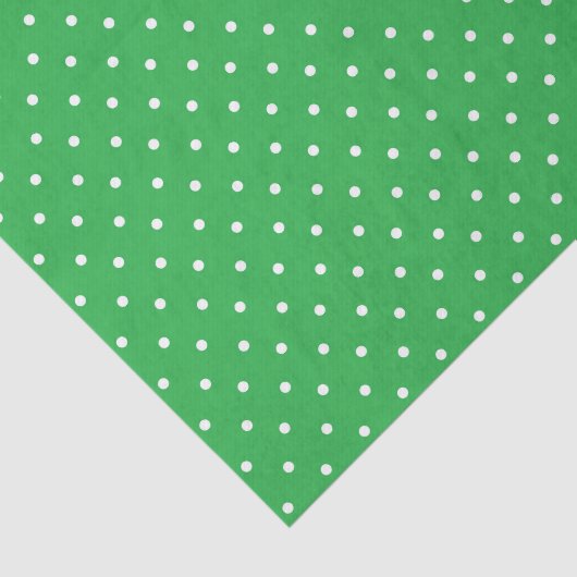 Seamless green background polka dot pattern tissuepapier (Detail)