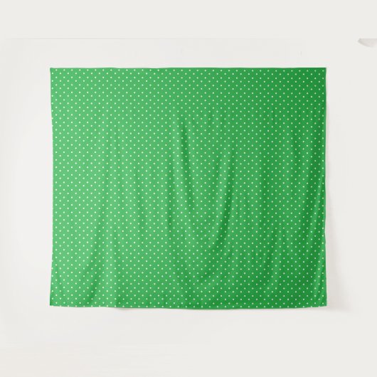 Seamless green background polka dot pattern wandkleed (Voorkant (horizontaal))