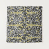 seamless grunge Cambodian floral patternethnic,ab Wandkleed (Voorkant (horizontaal))