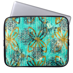 Seamless grungy tribal etnische drugmotiveringspat laptop sleeve