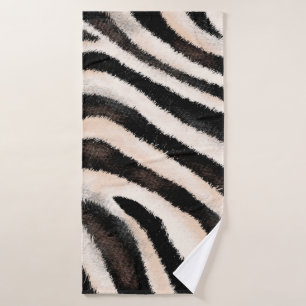 Seamless hand drawing zebra textuur, print dier badhanddoek