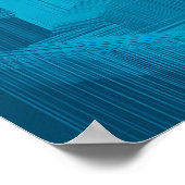  Seamless High-Contrast Cyan Grid Tiling Pattern Poster (Hoek)