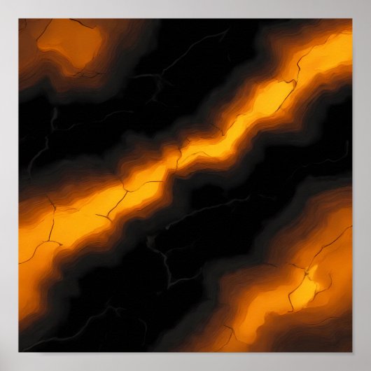 Seamless High-Contrast Molten Tiling Pattern Poster (Voorkant)