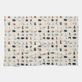 Seamless isometric patterns of vases plants theedoek