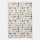 Seamless isometric patterns of vases plants theedoek (Verticaal)