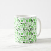 Seamless Leaf Pattern Koffiemok (Voorkant rechts)