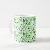 Seamless Leaf Pattern Koffiemok (Voorkant links)