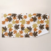 seamless leaf pattern with grunge effect badhanddoek (Badhanddoek)