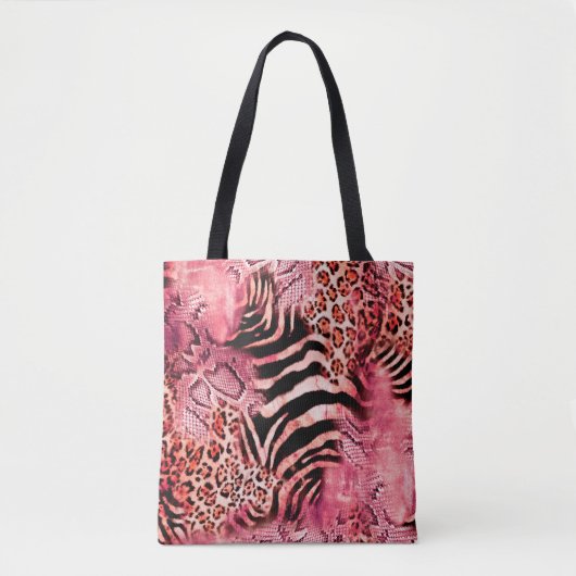 Seamless leopard pattern, abstract zebra. leopard, tote bag (Voorkant)