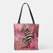Seamless leopard pattern, abstract zebra. leopard, tote bag (Achterkant)