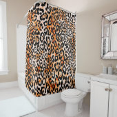 Seamless leopard pattern, hand drawing animal prin douchegordijn (In situ)