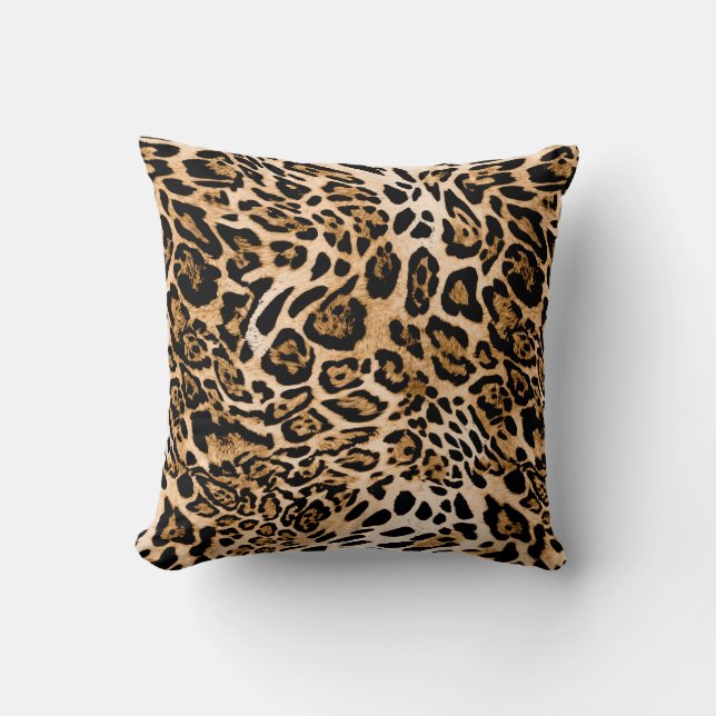 Seamless leopard texture, animal skin kussen (Voorkant)