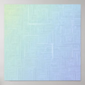 Seamless Light & Airy Layered Labyrinth Pattern Poster (Voorkant)