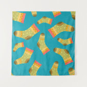Seamless linear pattern with socks. The illustrati Wandkleed (Voorkant (horizontaal))