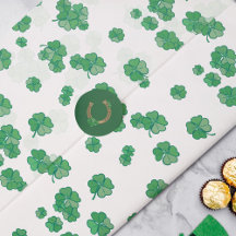 Seamless Lucky Four-Leaf Clover Pattern