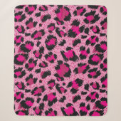 Seamless luxury pink leopard pattern. sherpa deken (Voorkant)