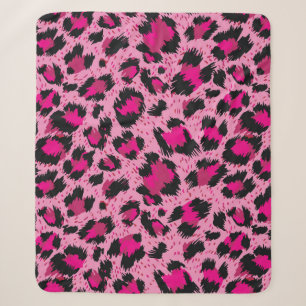 Seamless luxury pink leopard pattern. sherpa deken
