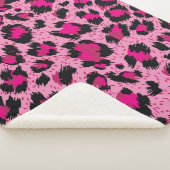 Seamless luxury pink leopard pattern. sherpa deken (3/4)