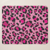 Seamless luxury pink leopard pattern. sherpa deken (Voorkant (horizontaal))