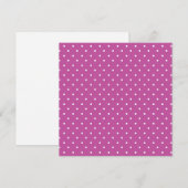 Seamless magenta background polka dot pattern bedankkaart (Voorkant / Achterkant)