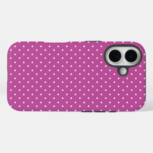 Seamless magenta background polka dot pattern Case-Mate iPhone case (Achterkant (horizontaal))