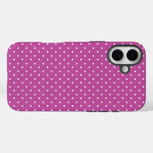 Seamless magenta background polka dot pattern Case-Mate iPhone case (Achterkant (horizontaal))