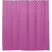 Seamless magenta background polka dot pattern douchegordijn (Voorkant)