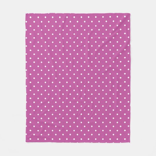 Seamless magenta background polka dot pattern fleece deken (Voorkant)