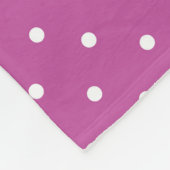 Seamless magenta background polka dot pattern fleece deken (Hoek)