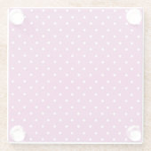 Seamless magenta background polka dot pattern glazen onderzetter (Achterkant)