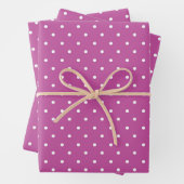 Seamless magenta background polka dot pattern inpakpapier vel (In situ)
