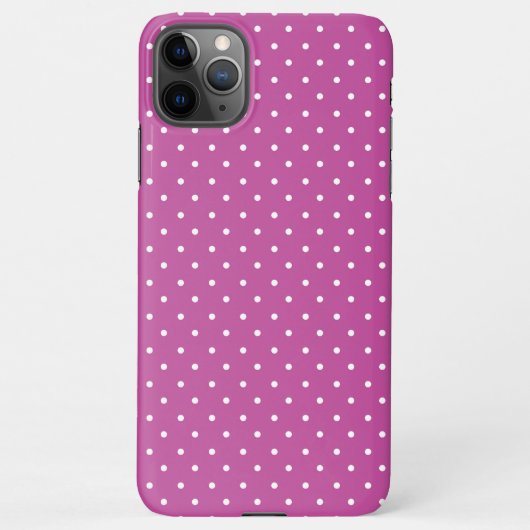 Seamless magenta background polka dot pattern iPhone hoesje (Achterkant)