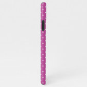 Seamless magenta background polka dot pattern iPhone hoesje (Rechterkant)