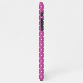 Seamless magenta background polka dot pattern iPhone hoesje (Linkerkant)