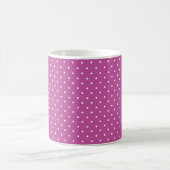 Seamless magenta background polka dot pattern koffiemok (Center)