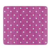 Seamless magenta background polka dot pattern snijplank (Voorkant)