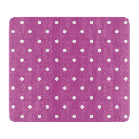 Seamless magenta background polka dot pattern snijplank (Voorkant)