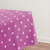 Seamless magenta background polka dot pattern tafelkleed (Voorbeeld)