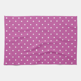 Seamless magenta background polka dot pattern theedoek