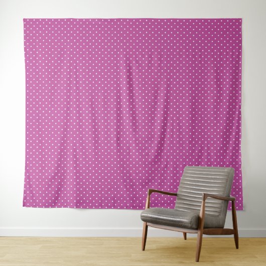 Seamless magenta background polka dot pattern wandkleed (In Situ (horizontaal))