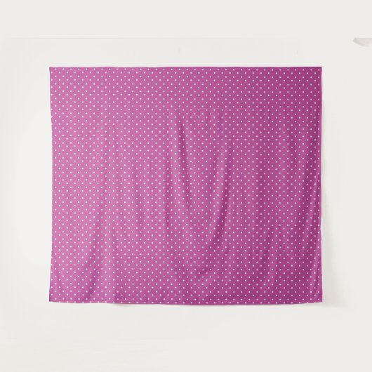 Seamless magenta background polka dot pattern wandkleed (Voorkant (horizontaal))
