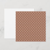 Seamless medium brown polka dot  pattern bedankkaart (Voorkant / Achterkant)