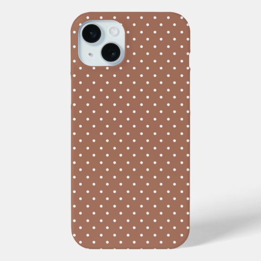 Seamless medium brown polka dot  pattern Case-Mate iPhone case (Achterkant)