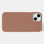 Seamless medium brown polka dot  pattern Case-Mate iPhone case (Achterkant (horizontaal))