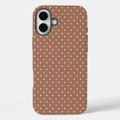 Seamless medium brown polka dot  pattern Case-Mate iPhone case (Achterkant)