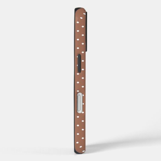 Seamless medium brown polka dot  pattern Case-Mate iPhone case (Achterkant / Rechts)