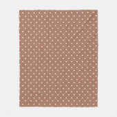 Seamless medium brown polka dot  pattern fleece deken (Voorkant)