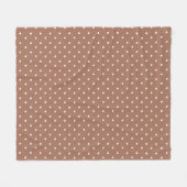 Seamless medium brown polka dot  pattern fleece deken (Voorkant (Horizontaal))