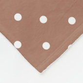 Seamless medium brown polka dot  pattern fleece deken (Hoek)