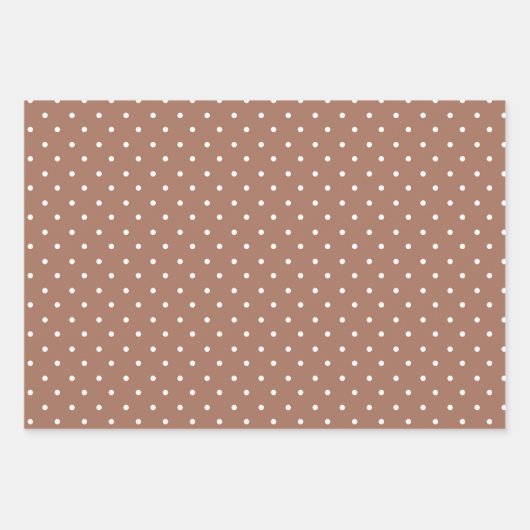 Seamless medium brown polka dot  pattern inpakpapier vel (Voorkant 2)